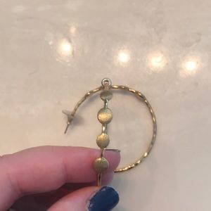 Gold Stella & Dot hoop earrings